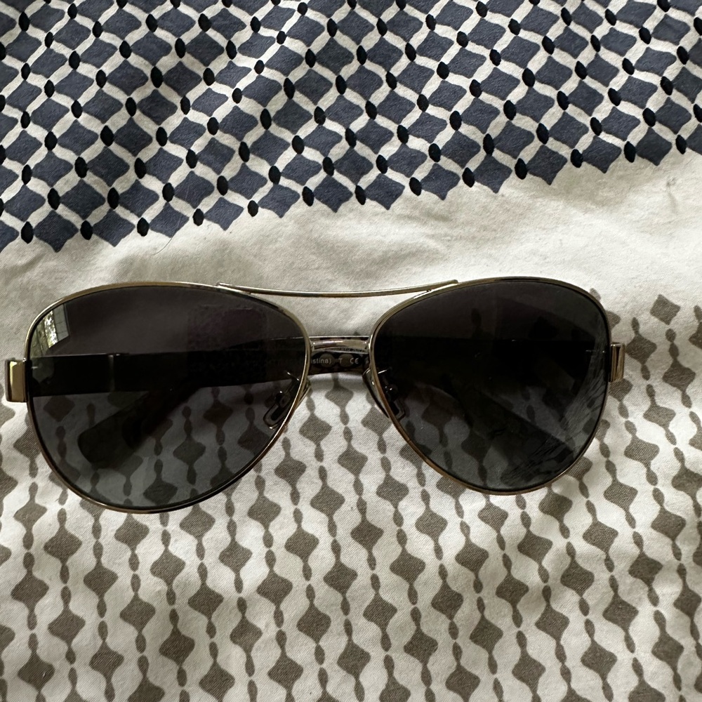 Coach Gold and Black Women’s Aviator Sunglasses - Picture 6 of 9